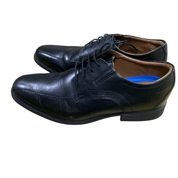 Clarks Men's Dress Shoes Whiddon Pace Black Leather Oxfords Lace-Up Size 9 W - Picture 8 of 10